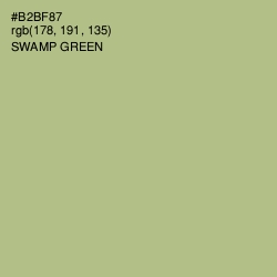 #B2BF87 - Swamp Green Color Image
